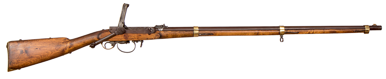 Lundsgevær som er forandret av Olsen-Maseng til Det frivillige skyttervesen.